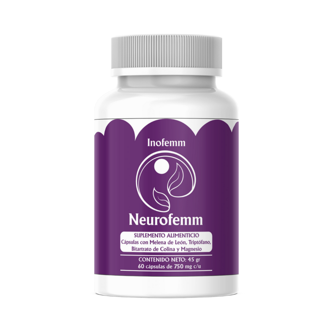 Neurofemm (Melena de León + Bitartrato de Colina + Triptófano + Citrato de Magnesio)