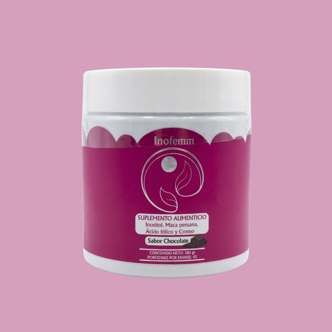 Inofemm Polvo (Inositol puro + Maca peruana + Ácido Fólico + Cromo) - Fórmula mejorada, nueva presentación