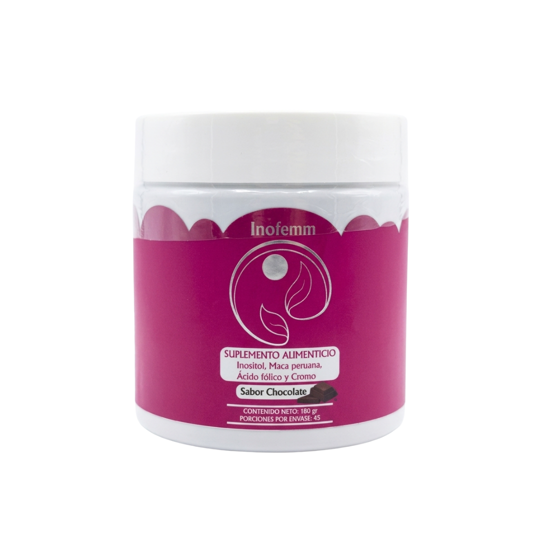 Inofemm Polvo (Inositol puro + Maca peruana + Ácido Fólico + Cromo) - Fórmula mejorada, nueva presentación